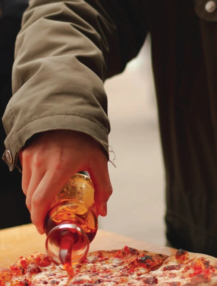 Aceite Picante elaborado de forma casera en Una Pizza Vilassar